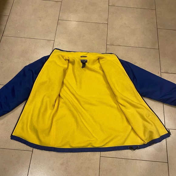 Vintage 90s Mens Ralph Lauren Polo Jeans Fleece Lined Blue Bomber Jacket Large - Picture 5 of 7